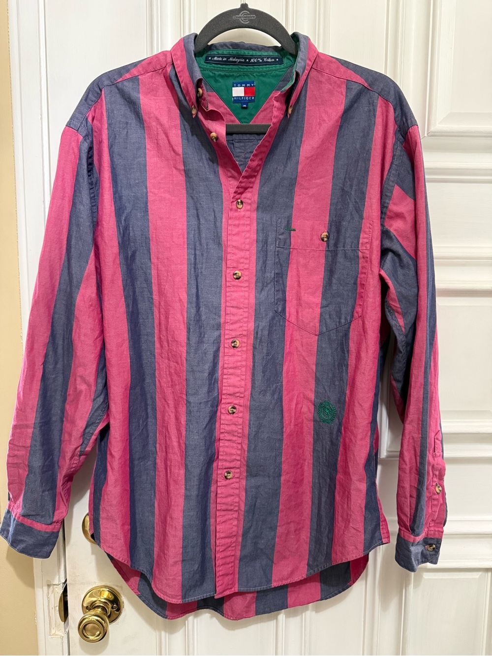 Vintage Tommy Hilfiger Vertical Stripe Button-Down Shirt